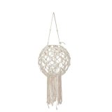 Laantarn Gift Decor JC23-27414PC JC23-27414PC Hvid Bomuld Krystal Makram� 25 x 27 x 25 cm (4 enheder) #2