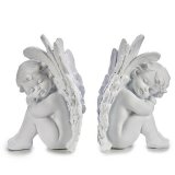 Indretning Engel Hvid Polyesterharpisk 13 x 19 x 14 cm #1
