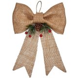 Julepynt Krist+ 65565 Brun Rd Grn Naturlig fiber 19 x 3 x 26 cm Lasso (24 enheder) #5