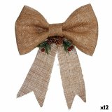 Julepynt Krist+ 65584 Brun Rd Grn Naturlig fiber 24 x 5 x 34 cm Lasso (12 enheder) #1