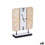 Namizna ura Hvid Metal Tr MDF 22 x 28 x 7 cm (6 enheder) #1