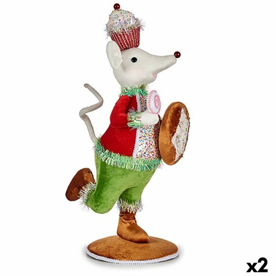 Dekorativ figur Krist+ 64814926 Mus 20 x 55 x 24 cm (2 enheder) #1