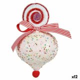 Julepynt Krist+ 64814836 Hvid Rd Tre 11 x 17 x 11 cm (12 enheder) #1