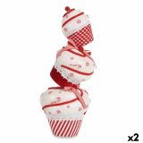 Dekorativ figur Trn Kage Hvid Rd polystyren 20 x 50 x 20 cm (2 enheder) #1