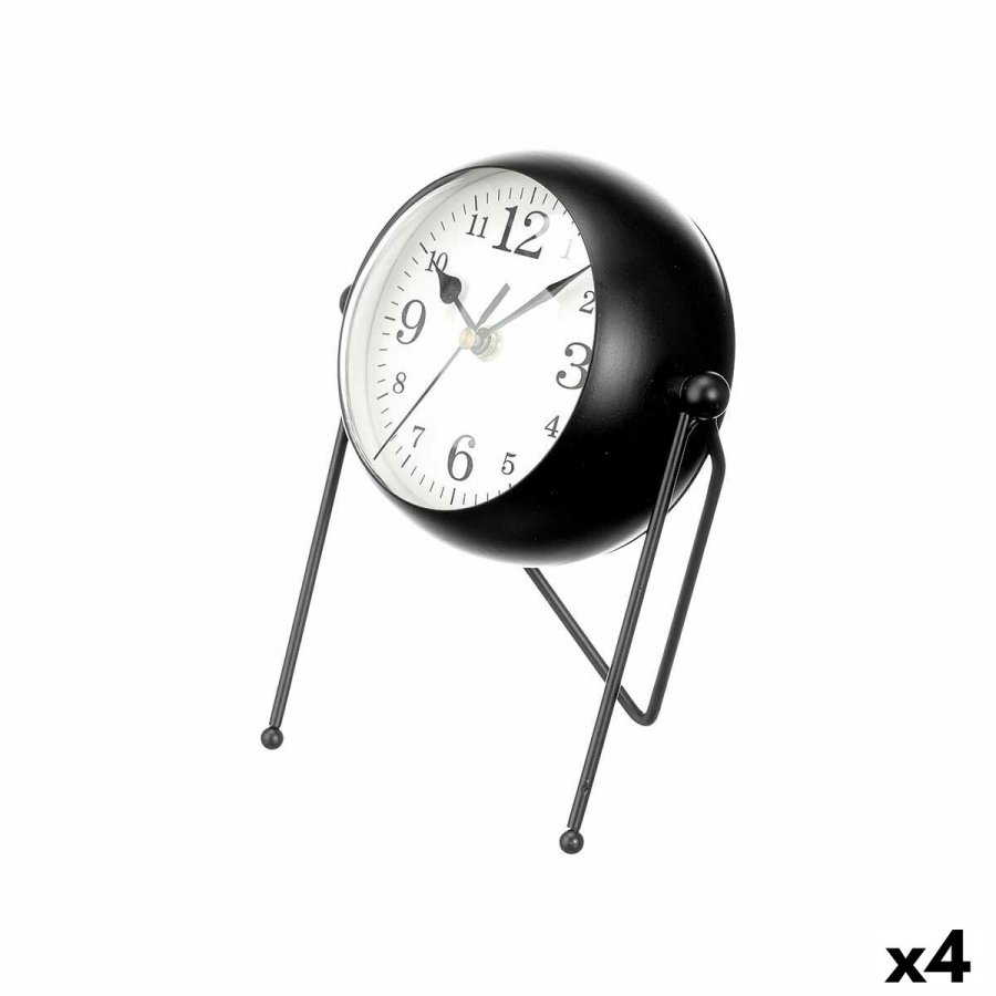 Namizna ura Sort Metal 18 x 21 x 12 cm (4 enheder) #1