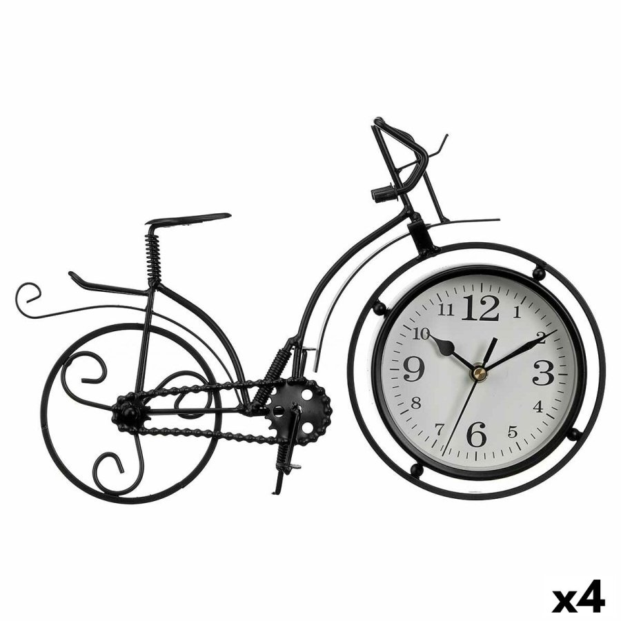 Namizna ura Cykel Sort Metal 33 x 22,5 x 4,2 cm (4 enheder) #1