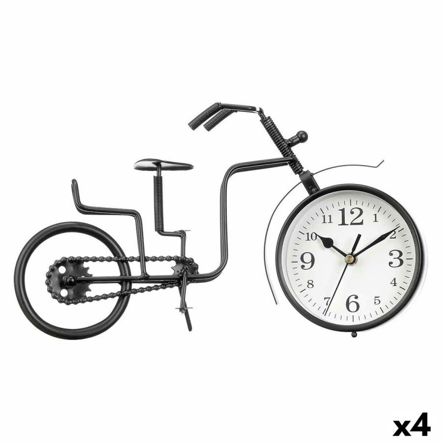 Namizna ura Cykel Sort Metal 33 x 21 x 4 cm (4 enheder) #1