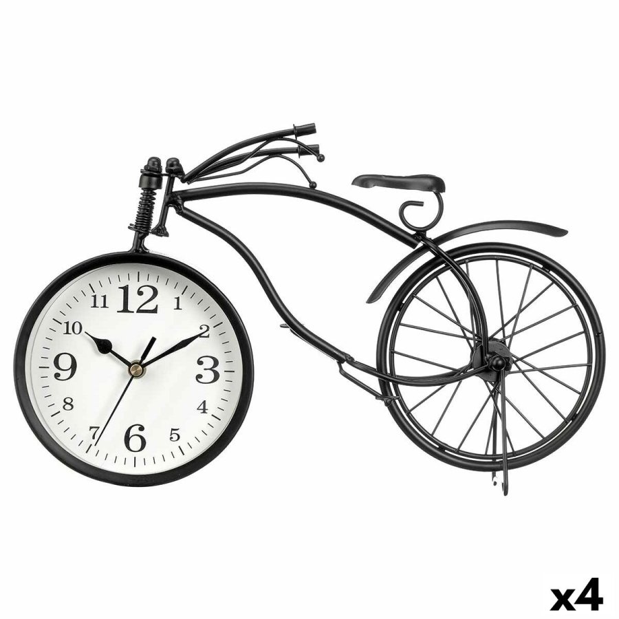 Namizna ura Cykel Sort Metal 36 x 22 x 7 cm (4 enheder) #1