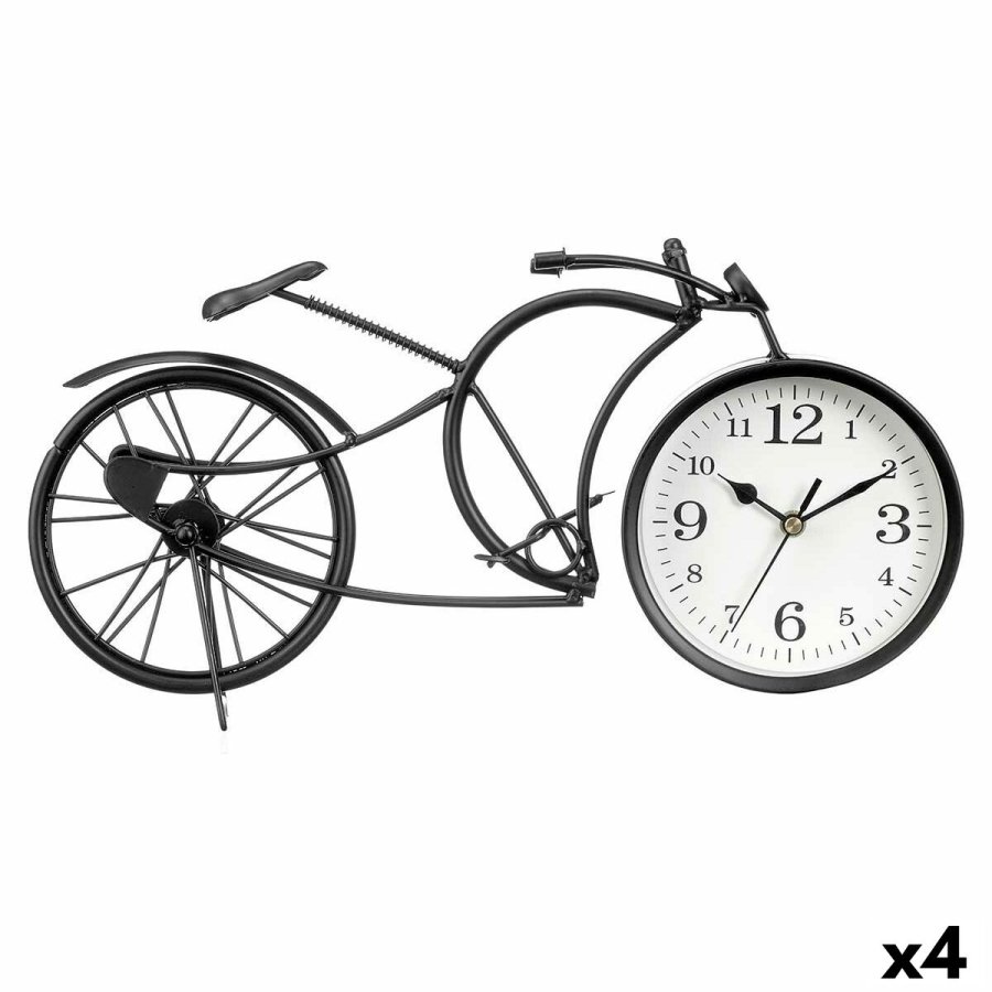 Namizna ura Cykel Sort Metal 40 x 19,5 x 7 cm (4 enheder) #1