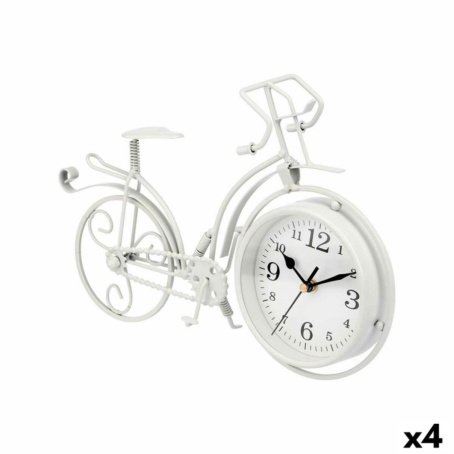 Namizna ura Cykel Hvid Metal 33 x 22,5 x 4,2 cm (4 enheder) #1