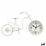 Namizna ura Cykel Hvid Metal 33 x 21 x 4 cm (4 enheder) #1