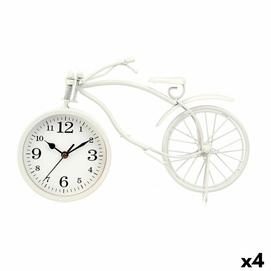 Namizna ura Cykel Hvid Metal 36 x 22 x 7 cm (4 enheder) #1