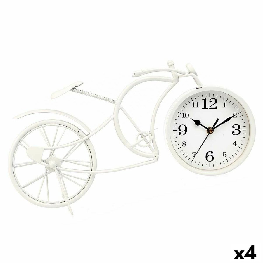 Namizna ura Cykel Hvid Metal 40 x 19,5 x 7 cm (4 enheder) #1