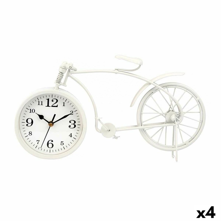 Namizna ura Cykel Hvid Metal 38 x 20 x 4 cm (4 enheder) #1