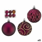 St med julekugler Lilla Plastik  6 cm (12 enheder) #1