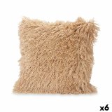 Pude Beige Bomuld Polyester 45 x 2 x 45 cm (6 enheder) #1