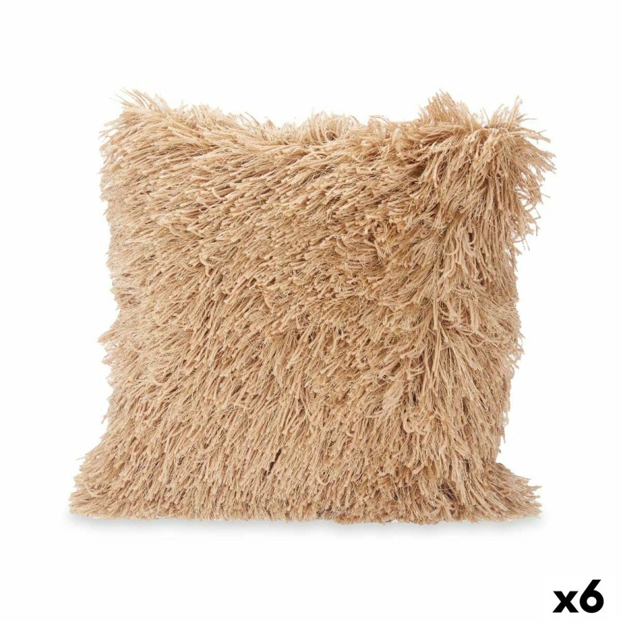 Pude Beige Bomuld Polyester 45 x 2 x 45 cm (6 enheder) #1