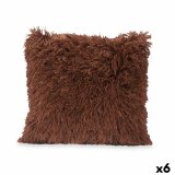 Pude Brun Bomuld Polyester 45 x 2 x 45 cm (6 enheder) #1