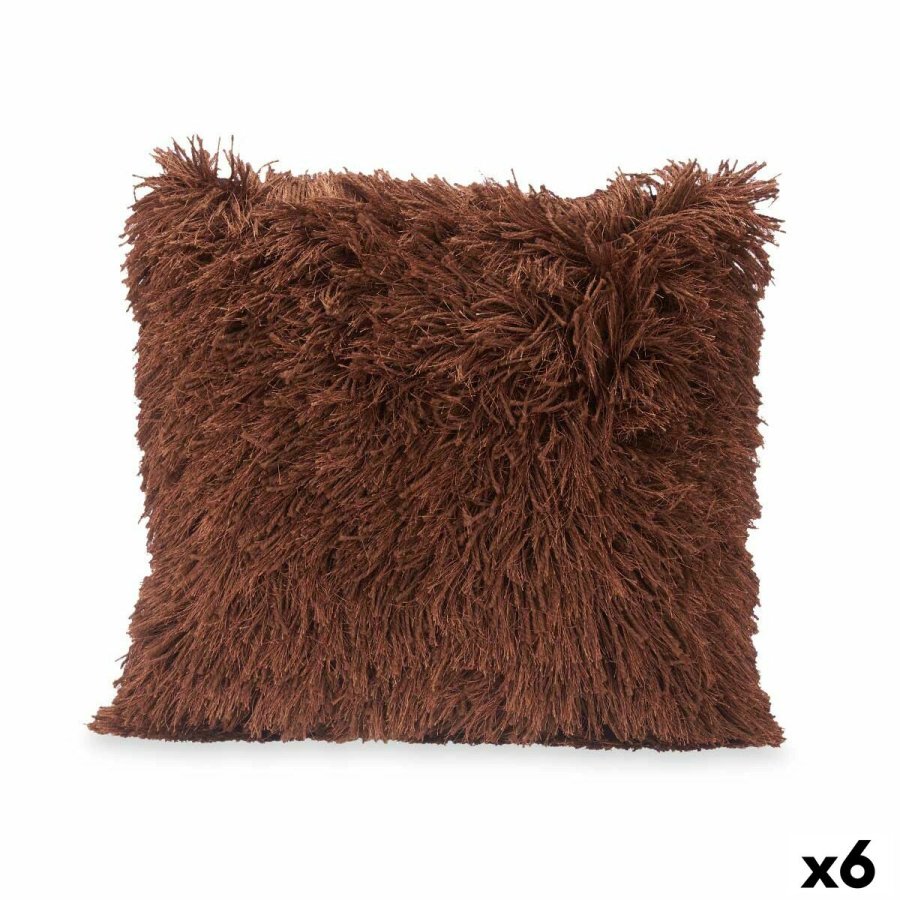 Pude Brun Bomuld Polyester 45 x 2 x 45 cm (6 enheder) #1