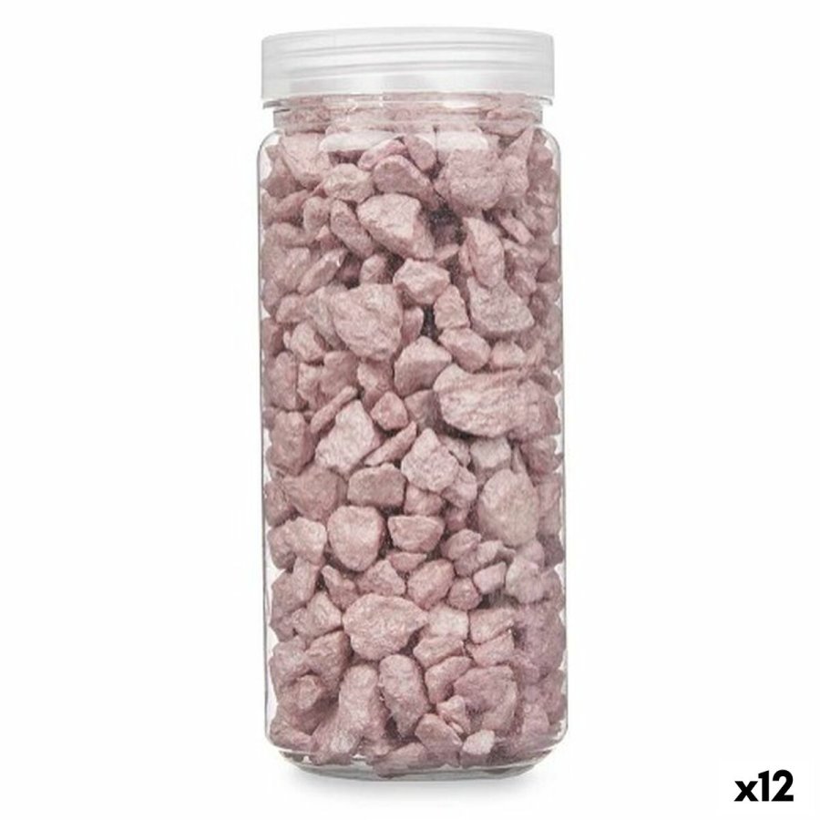 Dekorative sten Gift Decor 2344DC-CZ8 2344DC-CZ8 Pink 10 - 20 mm 700 g 6,2 x 15,3 x 6,2 cm 6,5 x 15,8 x 6,5 cm (12 enheder) #1