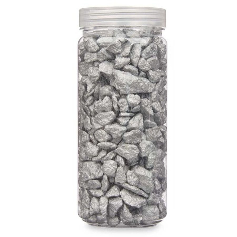 Dekorative sten Gift Decor 2344HFP-1CS 2344HFP-1CS S�lvfarvet 10 - 20 mm 700 g 6,2 x 15,3 x 6,2 cm 6,5 x 15,8 x 6,5 cm (12 enhed #2