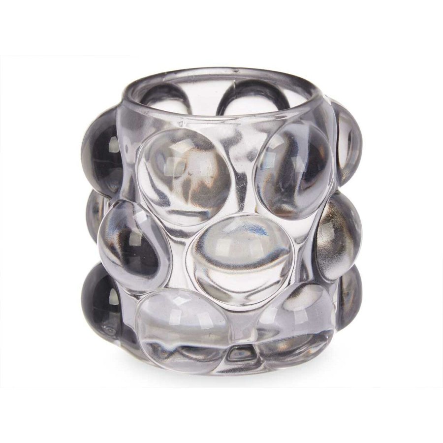 Lyseholder Gift Decor GJS8585L-GRA GJS8585L-GRA Gr� Krystal 8,4 x 9 x 8,4 cm Mikro perler (12 enheder) #2