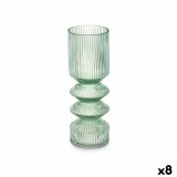 Vase Gift Decor VGSY0823S-GRE VGSY0823S-GRE Gr�n Krystal Striber 8 x 23 x 8 cm (8 enheder) #1