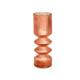 Vase Gift Decor VGSY0823S-R VGSY0823S-R Orange Flise Krystal Striber 8 x 23 x 8 cm (8 enheder) #2