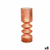 Vase Gift Decor VGSY0823S-R VGSY0823S-R Orange Flise Krystal Striber 8 x 23 x 8 cm (8 enheder) #1