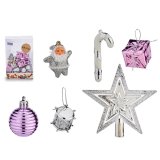 Juledekorationsst Krist+ 95442 Lilla Slvfarvet PVC (12 enheder) #5