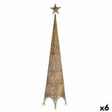 Juletr Krist+ 148 Gylden Metal Plastik Stjerne Trn 34 x 154 x 34 cm (6 enheder) #1