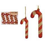 Juledekorationsst Krist+ 00543-2 Rd Gylden Plastik Vandrestav 6,5 x 1 cm 8 Dele (24 enheder) #3