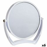 Makeup-Spejl Hvid Krystal Plastik 19 x 18,7 x 2 cm (6 enheder) #1