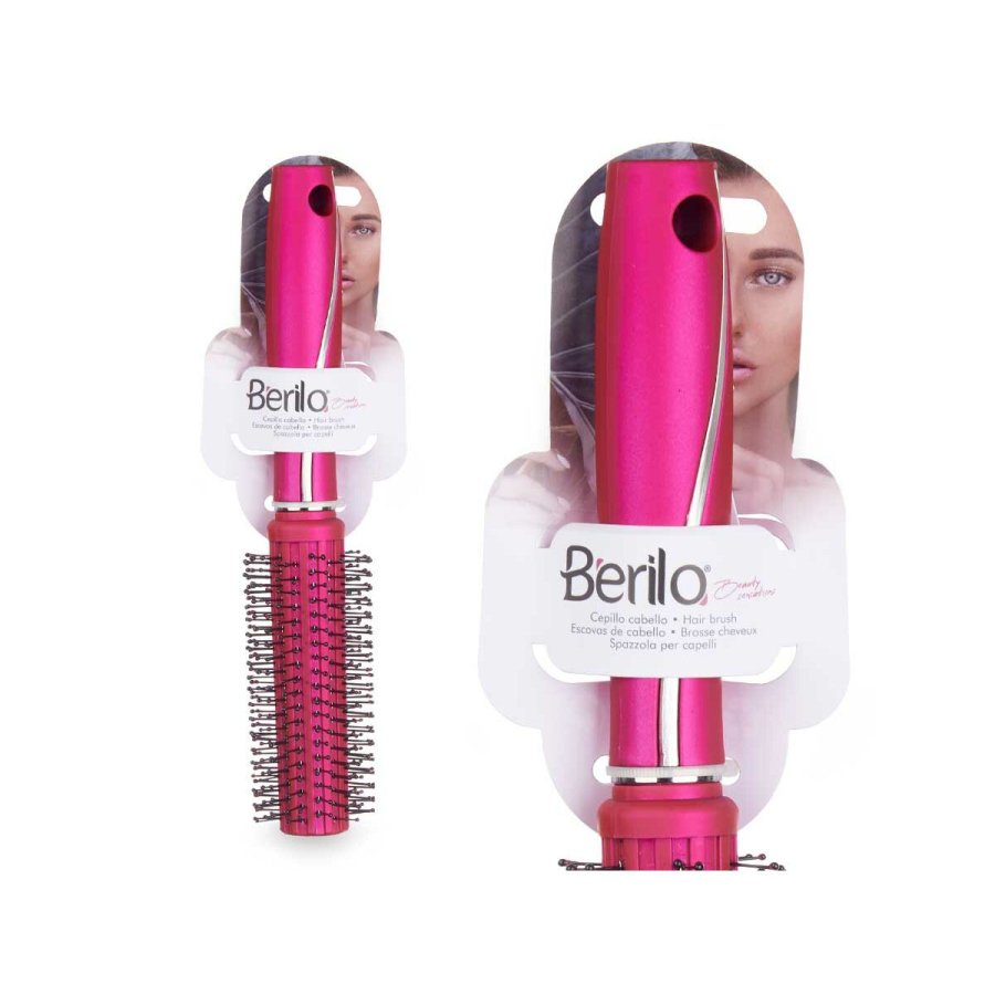 Rund Brste Berilo 354 Fuchsia Silikone Plastik (12 enheder) #4