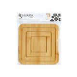 Dkkeserviet Kinvara 896 Natur Bambus Firkantet 19 x 1 x 19 cm (24 enheder) #3
