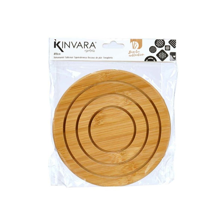 Dkkeserviet Kinvara 897 Natur Bambus Cirkulr 19 x 1 x 19 cm (24 enheder) #3