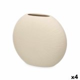 Vase Gift Decor 29/29-C 29/29-C Beige Keramik Cirkul�r 29 x 26 x 11 cm (4 enheder) #1