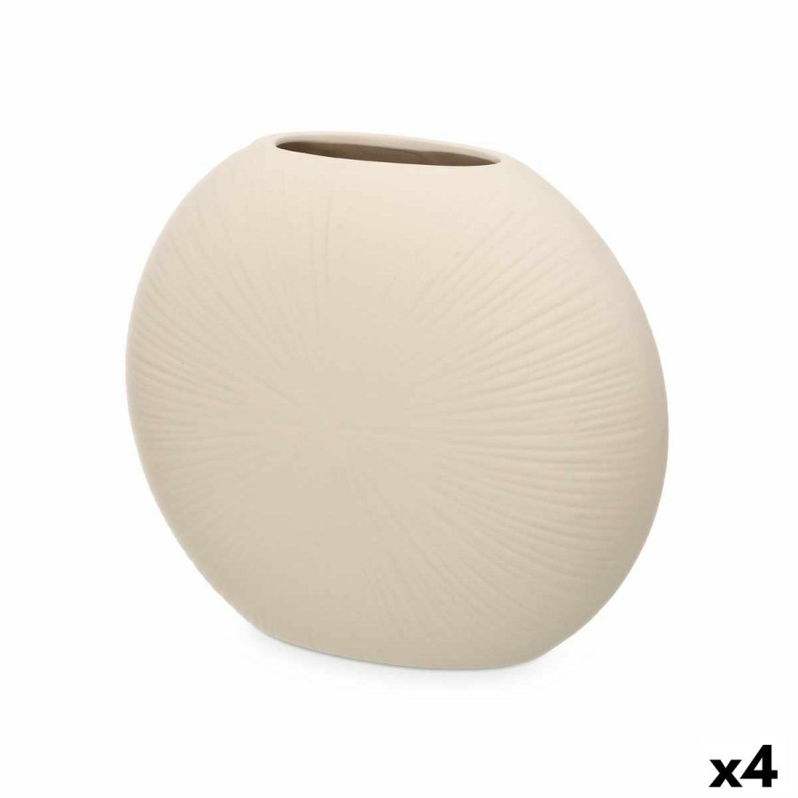 Vase Gift Decor 29/29-C 29/29-C Beige Keramik Cirkul�r 29 x 26 x 11 cm (4 enheder) #1