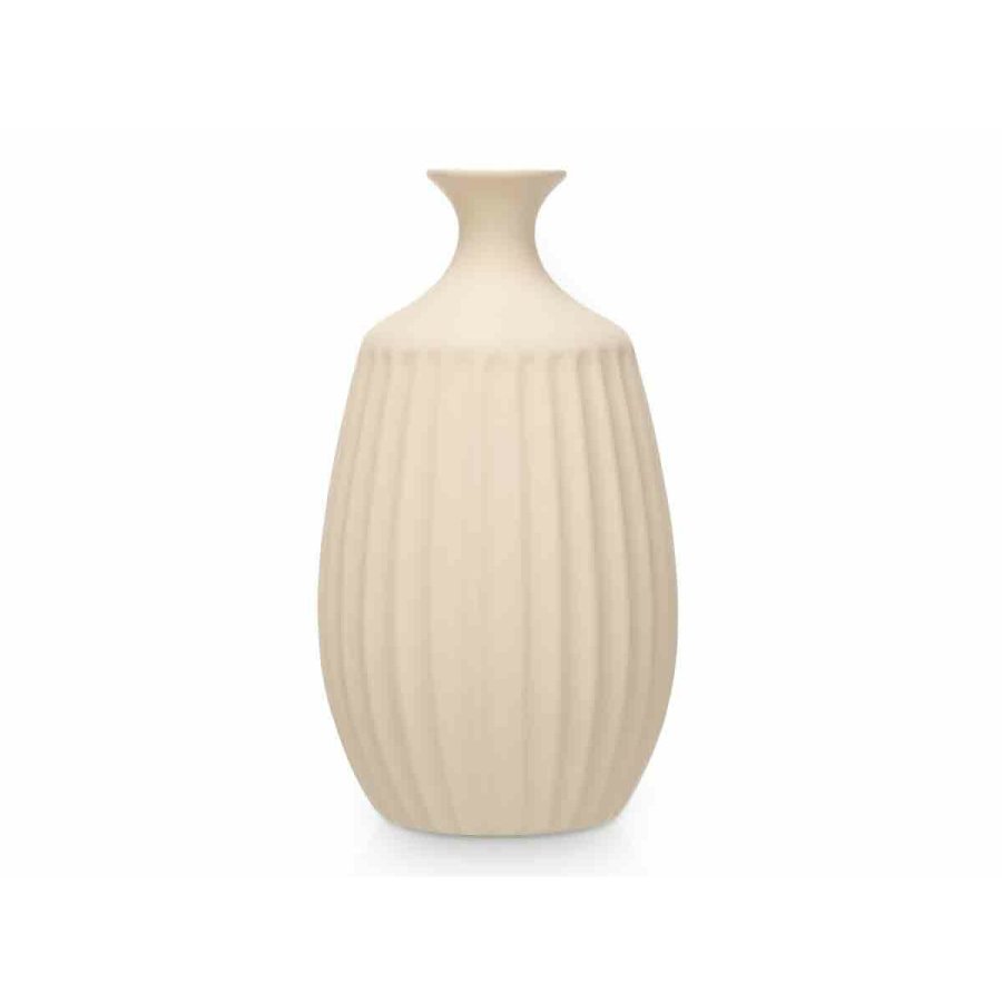 Vase Gift Decor 223-C 223-C Beige Keramik Striber 21 x 39 x 21 cm (2 enheder) #3