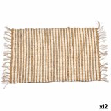 Tppe Hvid Natur Striber 60 x 1 x 90 cm (12 enheder) #1