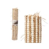Tppe Hvid Natur Striber 60 x 1 x 90 cm (12 enheder) #9