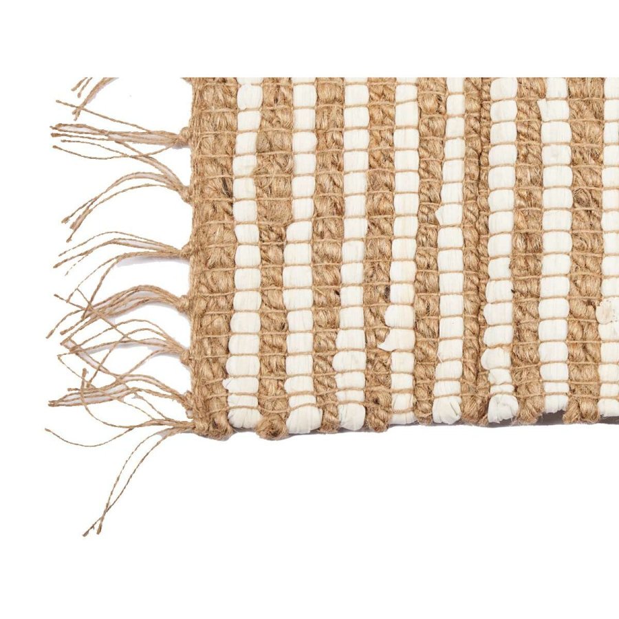 Tppe Hvid Natur Striber 60 x 1 x 90 cm (12 enheder) #13