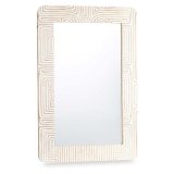Vgspejl 37 Hvid Brun 90 x 60 x 2 cm Rektangulr #1