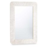 Vgspejl 38 Hvid Brun Striber 90 x 60 x 2 cm Rektangulr #1