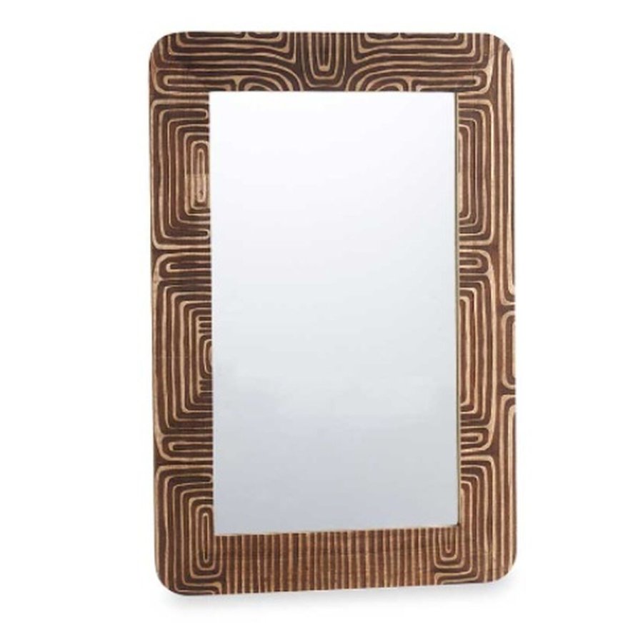 Vgspejl 43 Brun 90 x 60 x 2 cm Rektangulr #1