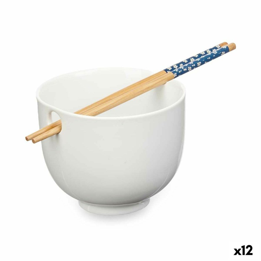 Skl Kinvara B10067A Hvid Bambus 24 x 10,7 x 13,3 cm Tandstikker asiatico/oriental (12 enheder) #1