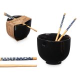 Skl Kinvara B10067A-N Sort Bambus 24 x 10,7 x 13,3 cm Tandstikker asiatico/oriental (12 enheder) #3