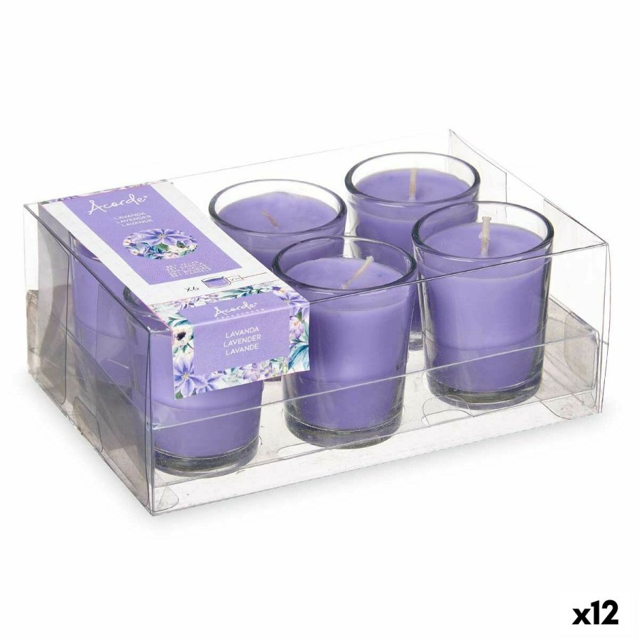 Dufte stearinlysst Acorde 48-B-AR 48-B-AR Lavendel Glas (12 enheder) #1