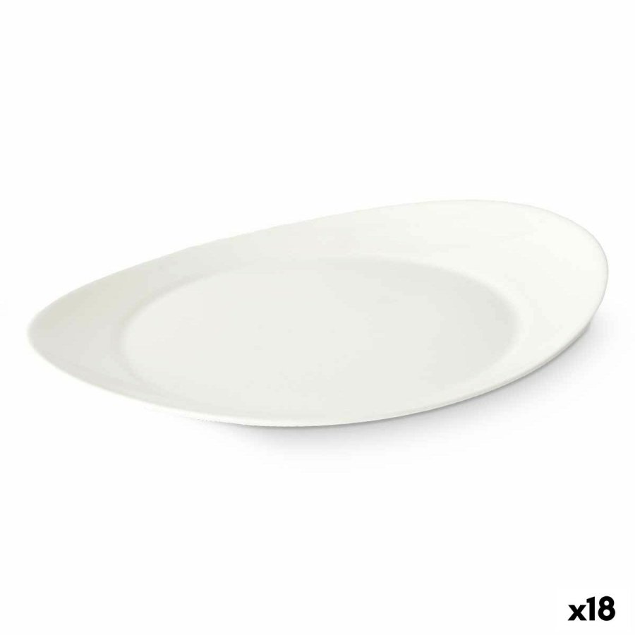 Flad Plade Vivalto LYBP-120 Hvid Opalglas 30,5 x 3 x 26 cm (18 enheder) #1