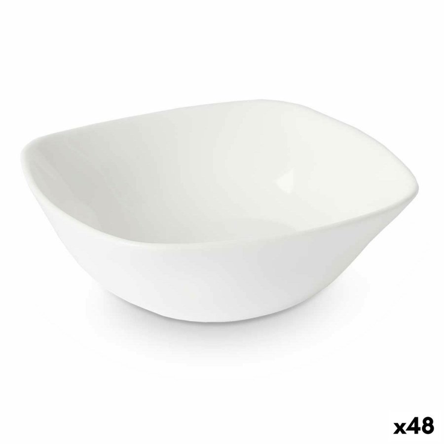 Snackskl Vivalto LFW-50 Hvid Opalglas Firkantet 11 x 4 x 11 cm (48 enheder) #1